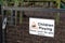 Children Playing Please Close Gate Sign At Playground Park Outdoors