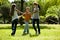 Children playing ring-around-the-rosy