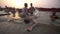 Children Playing in River Ganges at Sunset. High quality