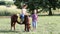 Children with pony horse