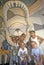 Children pose with giant jaw of marine mammal at the Shell Factory, Fort Myers, Florida