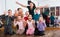 Children posing at dance class