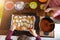 Children preparing pizza at home