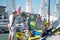 Children preparing racing dinghies at championships. April 18, 2013: Editorial