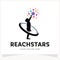 Children Reach Stars Logo Design Template Inspiration