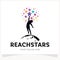 Children Reach Stars Logo Design Template Inspiration