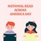 Children are reading a book. National Read Across America Day