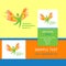 Children rehabilitation medicine. Business card and vector logo depicting the silhouette of a healthy, happy child