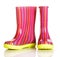 Children rubber boots for walk in rain and after .