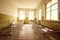 Children`s bedroom of abandoned Kindergarden in Chernobyl