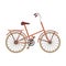 Children s bicycle with low frame and luggage compartment flaps.Different Bicycle single icon in cartoon style vector