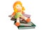 Children\'s books and a doll