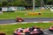 Children`s car kart on karting racetrack