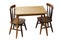 Children\'s child wood table and chairs isolated