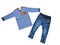 Children\'s clothes, boy set outfit, concept of child fashion.