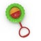 Children`s Color Plastic Rattles in the form of a Green