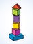 Children`s cubes. Vector drawing