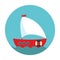 Children`s Cute ship simple icon. Vector Illustration