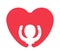 Children s day logo concept - baby inside red heart - hugging hands care for children, charity symbol.