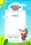 Children`s day Poster invitation template. Happy Universal holiday. The cute little boys launches a toy planes