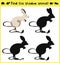 Children\'s developing game to find an appropriate shadow animal-jerboa. Vector