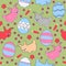 Children`s Easter seamless background with stylized bunny