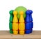 Children`s game skittles on a stand