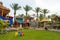 The children`s garden with chairs and castle in hotel Seagull Beach Resort