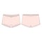 Children`s knickers. Mini-short knickers in light pink color on white background. Women panties