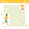 Children`s labyrinth. Vector. Cartoon.