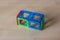 Children`s magnetic designer.Magnetic  puzzle constructor consisting  of multi-coloured parts. Games for childrenâ€™s developmen