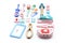 Children\\\'s medical instruments. Children\\\'s doctor concept. Pediatrics. Kids playing professional doctor