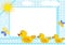 Children\'s photo framework. Ducklings.