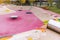 children's pink street playground new modern style minimalistic design yard