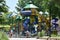 Children`s playground at Franklin Park Zoo in Boston, Massachusetts