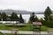 Children`s playground on the shore of the Lake Colibita.