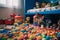 Children\\\'s playroom with toys. Selective focus. Toy Ai Generative