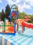 Children`s pool with slide and waterfall on site hotel Flamingo Grand Hotel. Albena