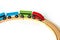 Children`s railway made of wood on a white background