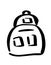 Children's schoolbag icon. Hiking backpack. Backpack with school supplies.