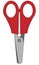 Children`s scissors with a red handle