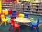 Children\'s seating in a public library.