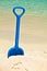 Children\'s shovel is on a beach