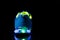 Children`s sneaker shoe with led light illumination