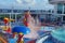 Children`s splash pad on a cruise ship
