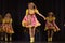 Children\'s theatrical performance of dance group in national costumes