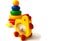 Children\'s things: pyramid a toy and chicken