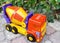 Children`s toy car truck beautiful large outdoor