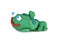 Children\'s toy molded from clay - frog