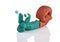 Children\'s toy molded from clay - snail